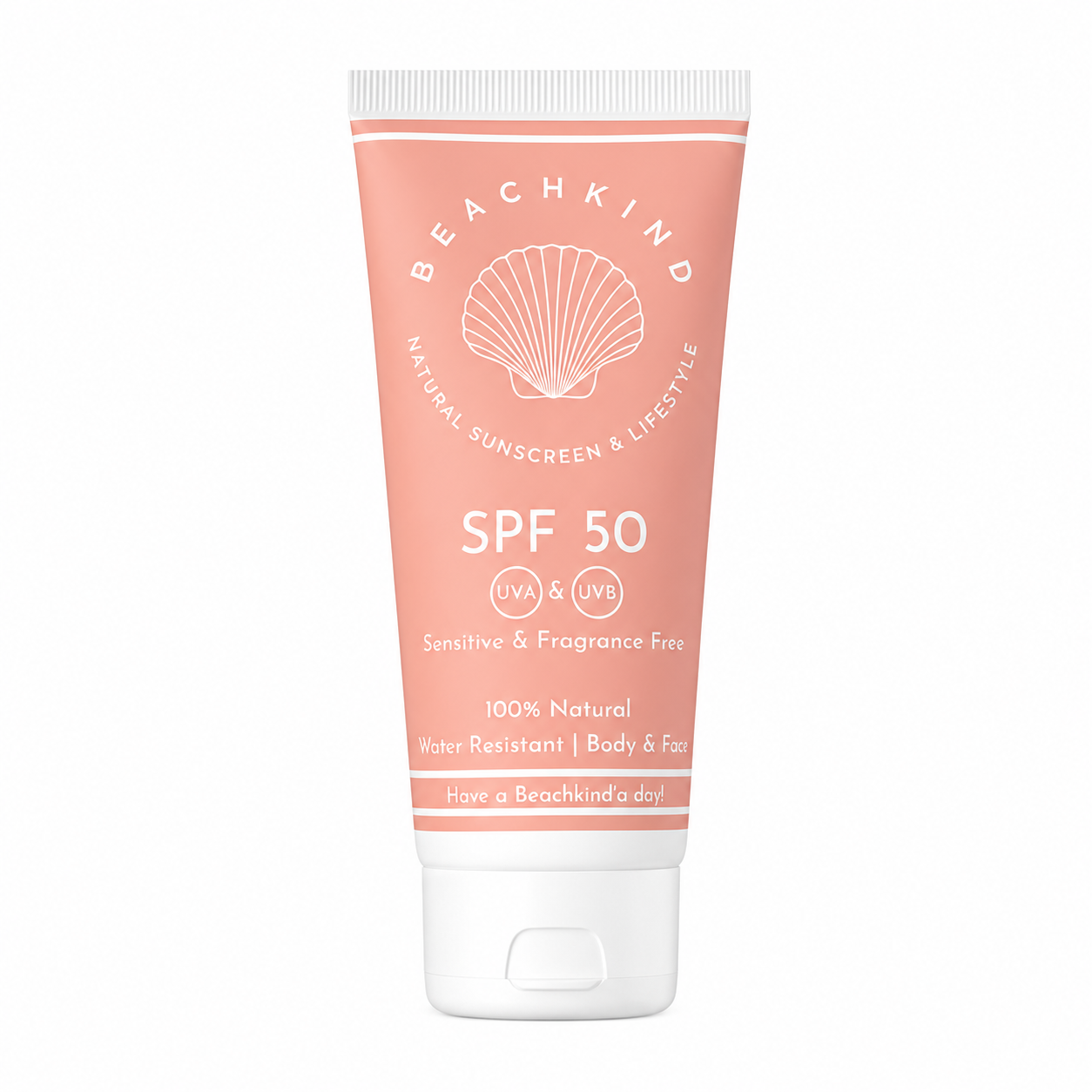 Beachkind Natural Sunscreen Sensitive Fragrance Free SPF 50 - 100ml Doftfri