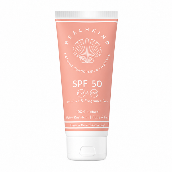 Beachkind Natural Sunscreen Sensitive Fragrance Free SPF 50 - 100ml Doftfri